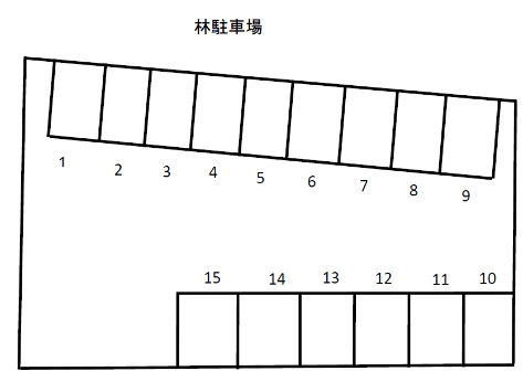 林駐車場の駐車配置図