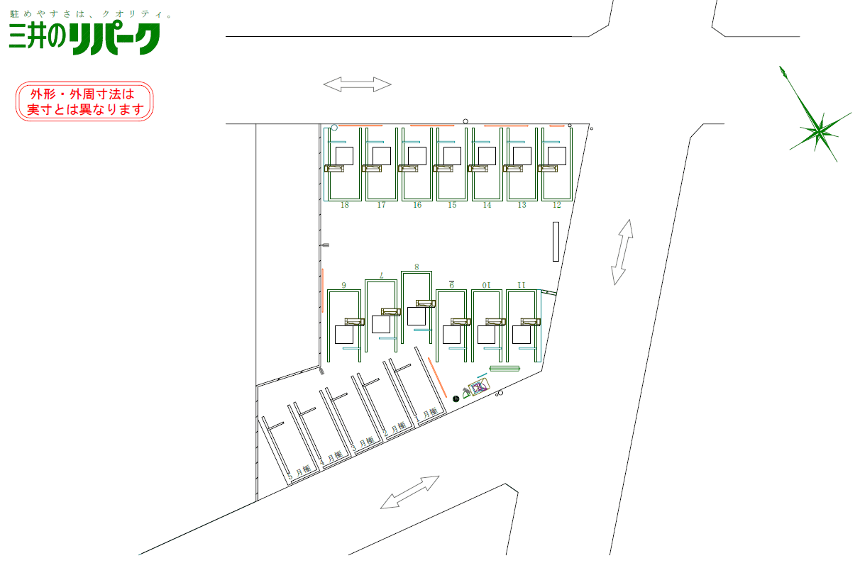 浜松浅田町の駐車配置図