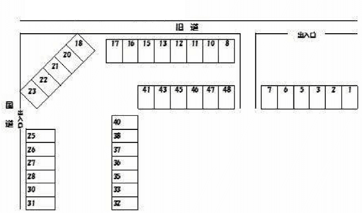 光聚院駐車場の駐車配置図