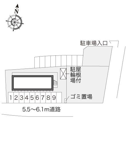 鶴ハイツ(16658)の駐車配置図