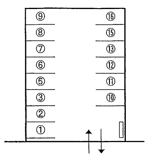高笠原パーキングの駐車配置図