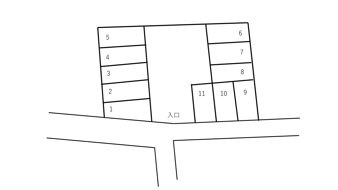 白石駐車場の駐車配置図
