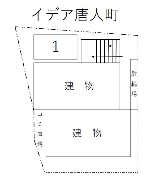 イデア唐人町の駐車配置図