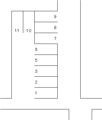中尾駐車場の駐車配置図