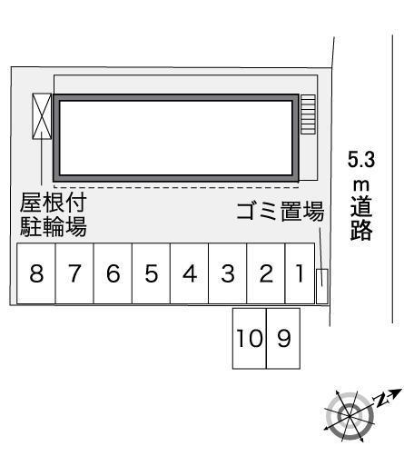 SATOUⅡ(35734) 敷地外駐車場の駐車配置図
