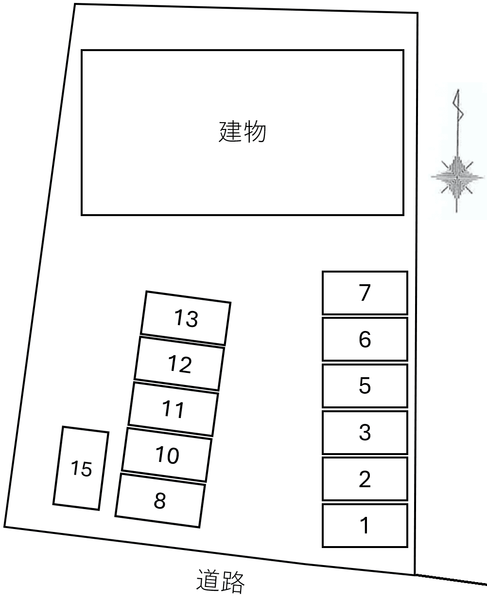 Bell demeureの駐車配置図