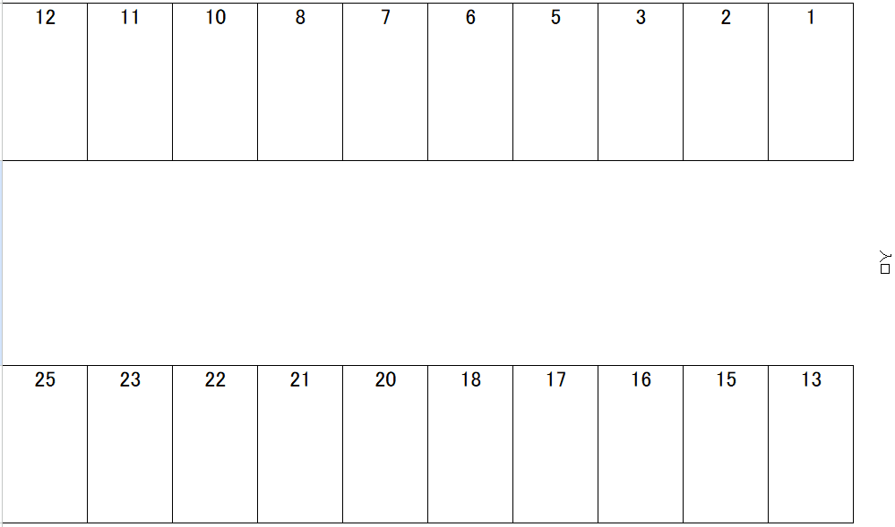荒木ガレージの駐車配置図