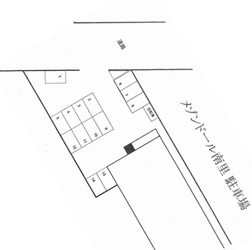 メゾンドール南里の駐車配置図