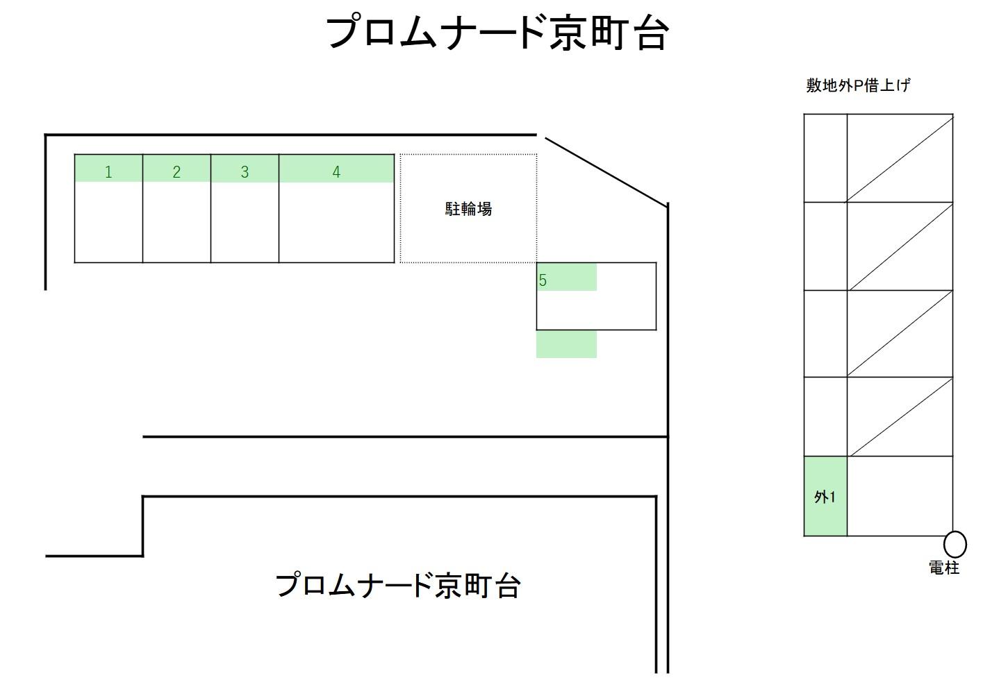 プロムナード京町台の駐車配置図