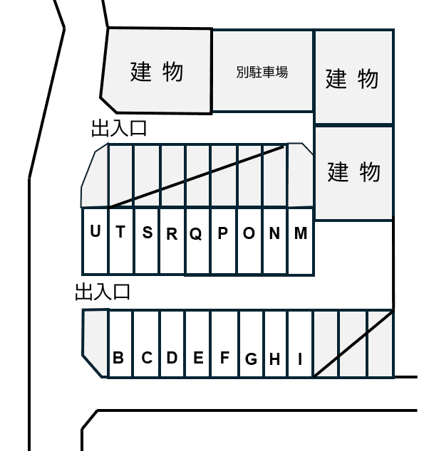 No.34 山口団地秋和 駐車場の駐車配置図
