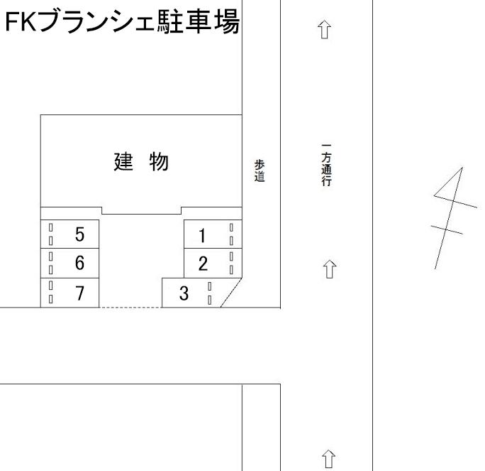 FKブランシェ駐車場の駐車配置図