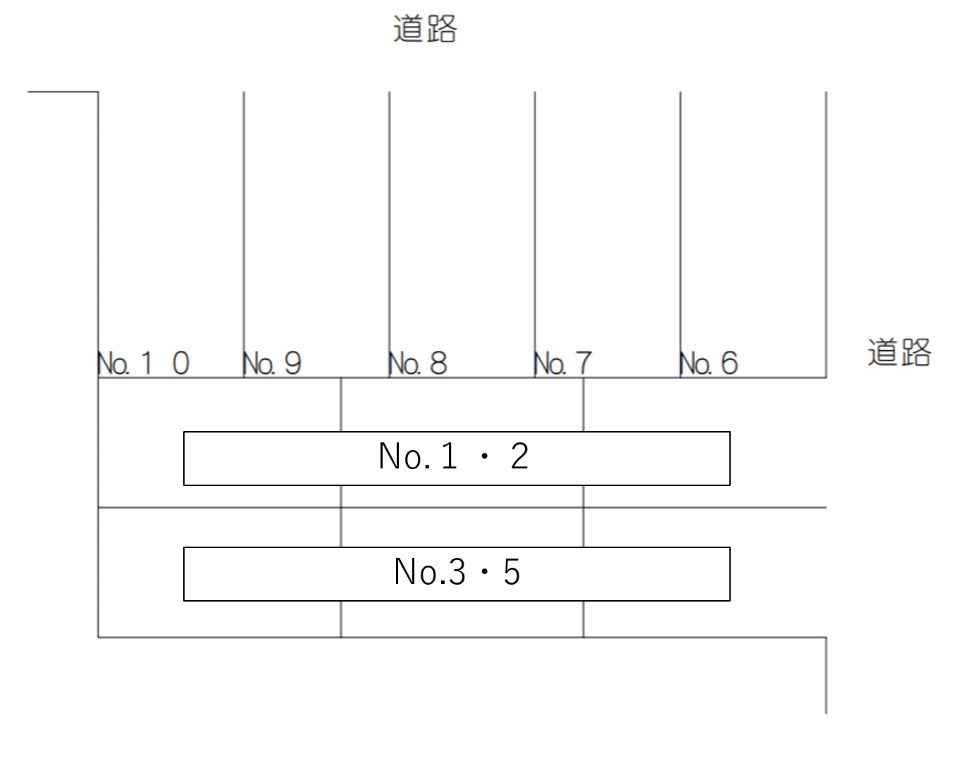 第5南林寺町月極駐車場の駐車配置図