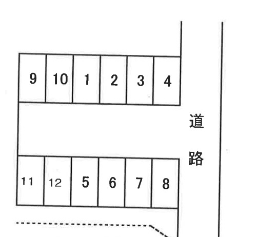 Y’s駐車場の駐車配置図