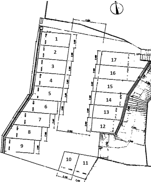 天神町駐車場の駐車配置図