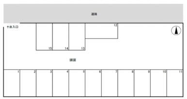 東若林町 KHW35 駐車場の駐車配置図