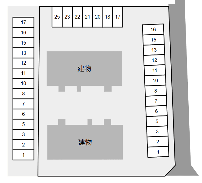 ウィステリア Aの駐車配置図