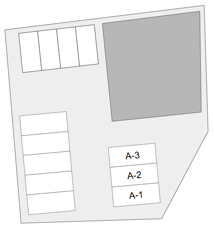 新町駅前第5の駐車配置図
