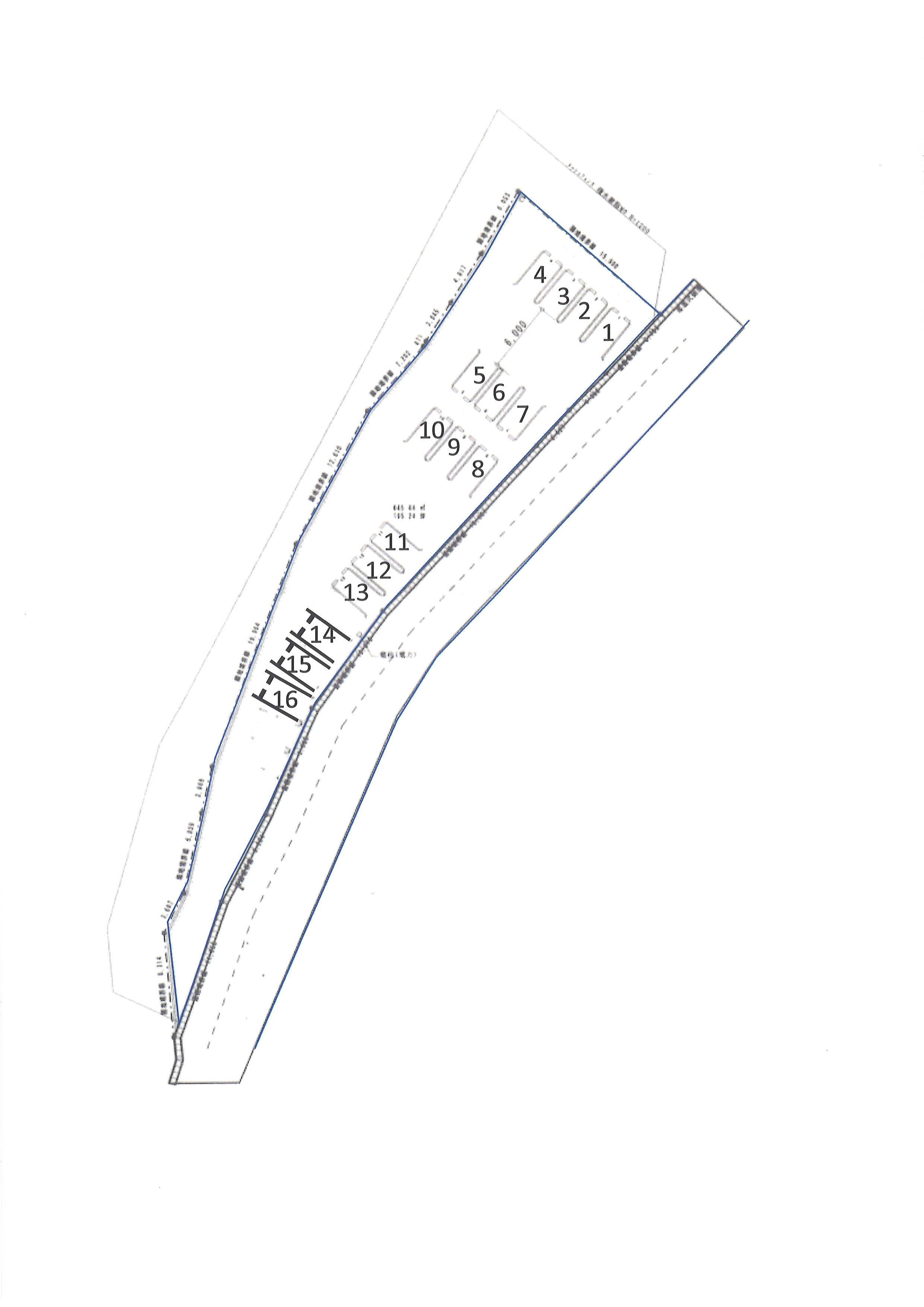 下町パーキングの駐車配置図