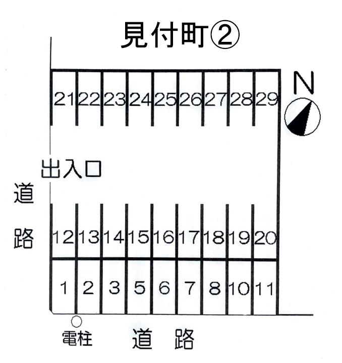 見付町②の駐車配置図