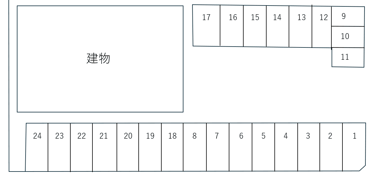 下野中238-1駐車場の駐車配置図