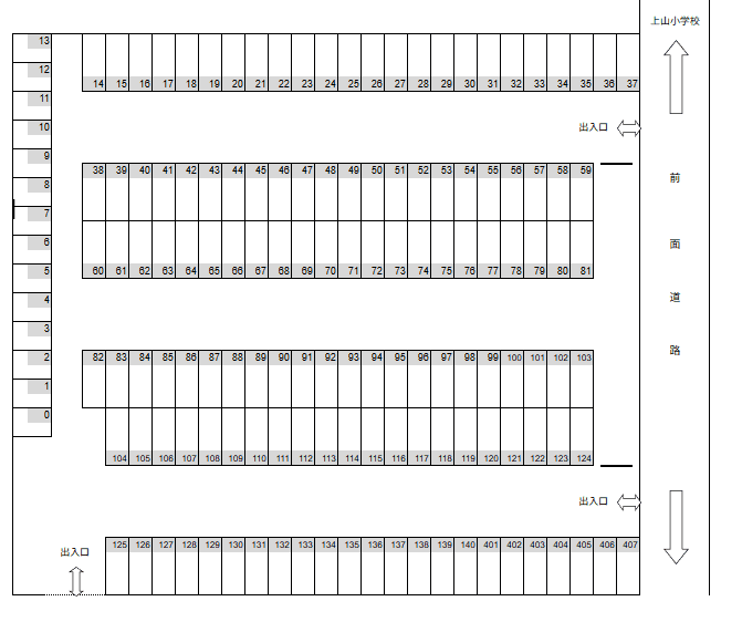 上近江駐車場の駐車配置図