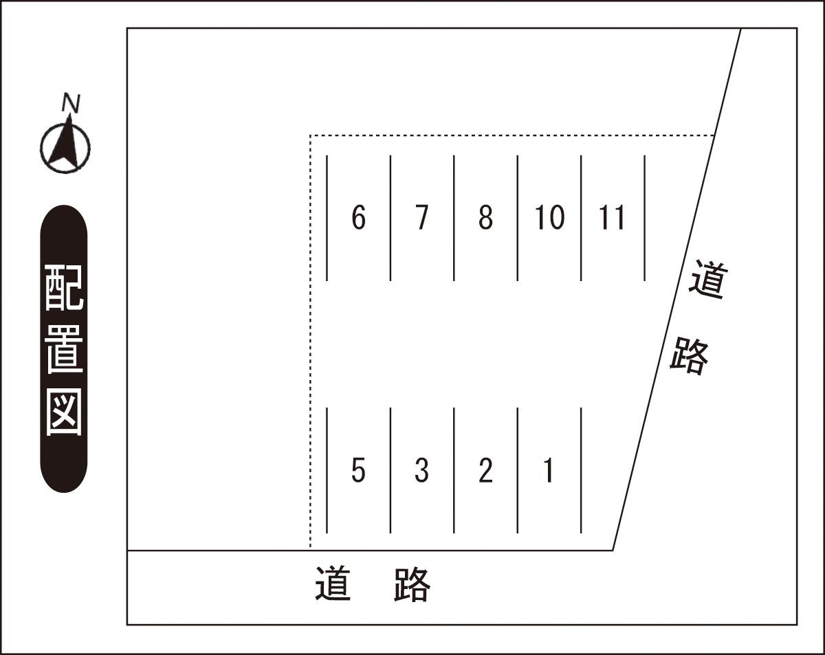 高木町Nパーキングの駐車配置図
