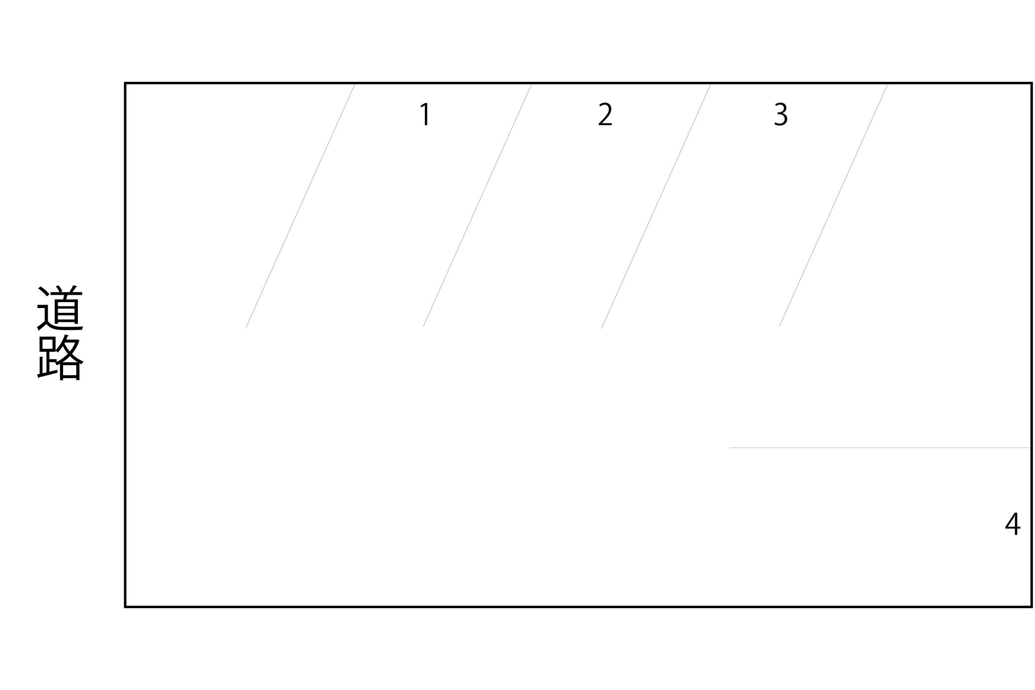 中村東町1丁目58青空駐車場の駐車配置図