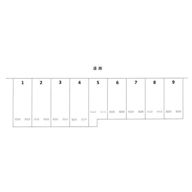 谷村ハイツ敷地外駐車場の駐車配置図