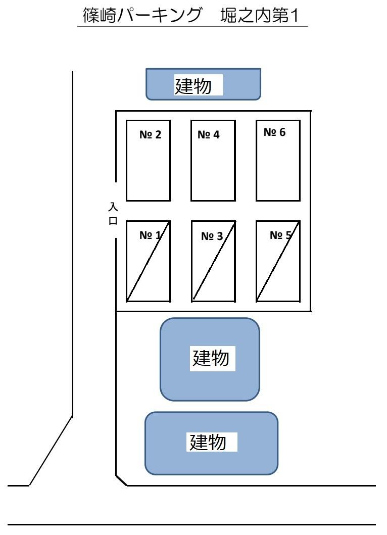 篠崎パーキング堀之内第1の駐車配置図