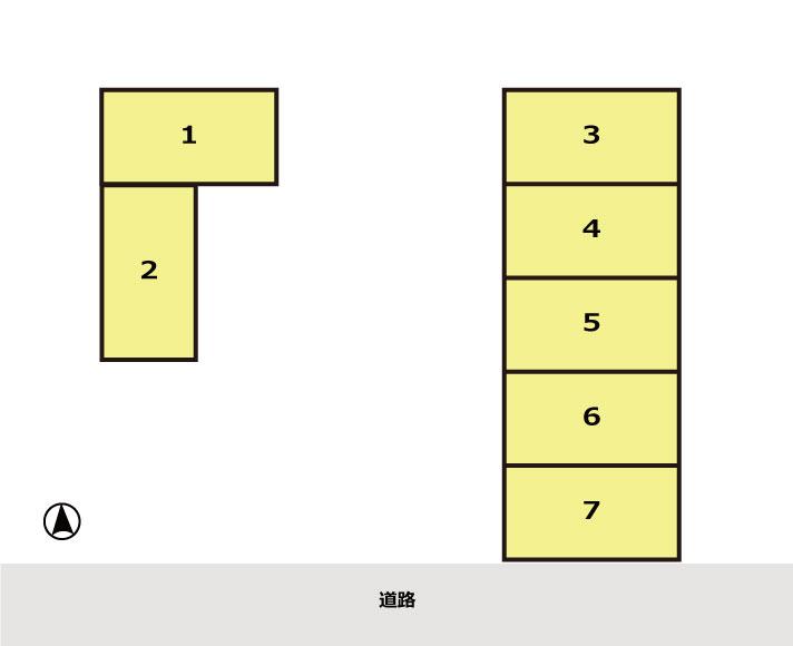 高崎二丁目駐車場の駐車配置図