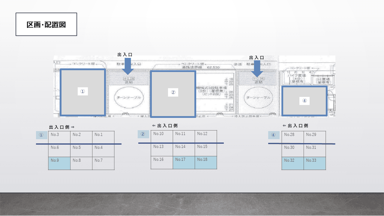 南宮町10番駐車場の駐車配置図