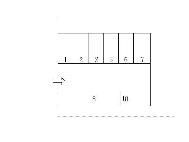 エコクリエイト駅西駐車場の駐車配置図