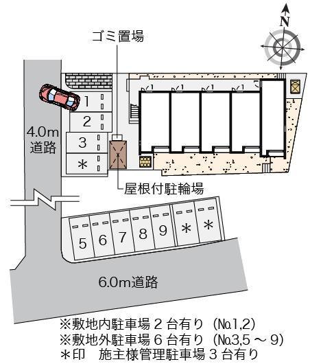 クレイノ櫻 参(58117)の駐車配置図