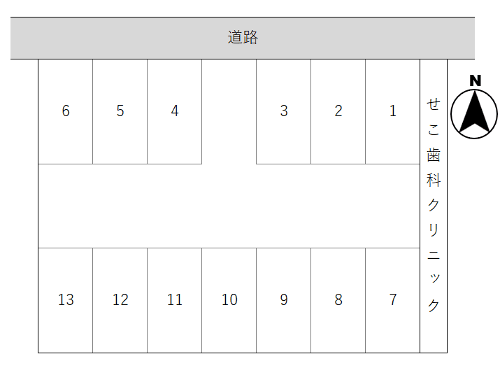 K-0122駐車場の駐車配置図