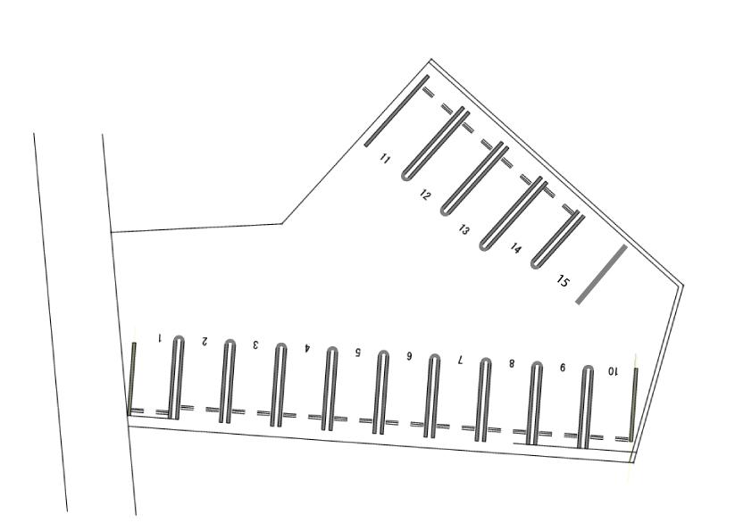 金池南駐車場の駐車配置図
