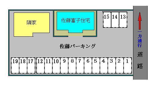 佐藤パーキングの駐車配置図