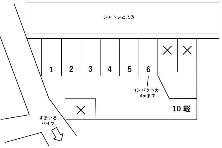 真玉橋第三パーキングの駐車配置図