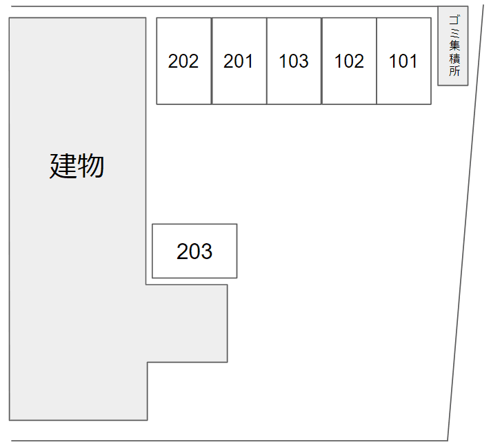 フォレストコーポの駐車配置図