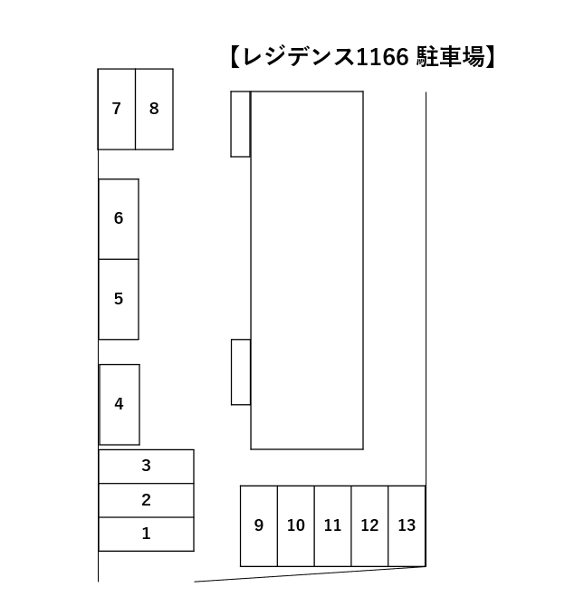 レジデンス1166の駐車配置図
