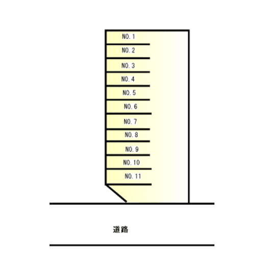 笹嶋駐車場の駐車配置図