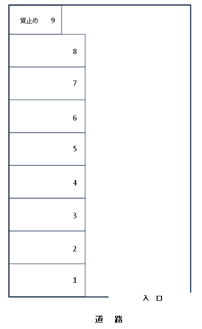 新川町1丁目ガレージの駐車配置図