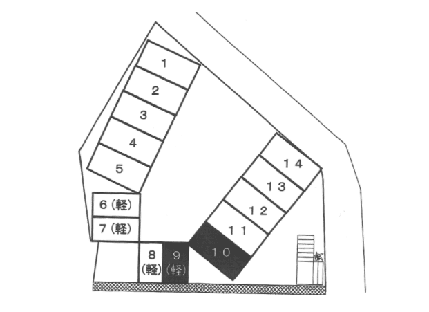 イクラパーキングの駐車配置図