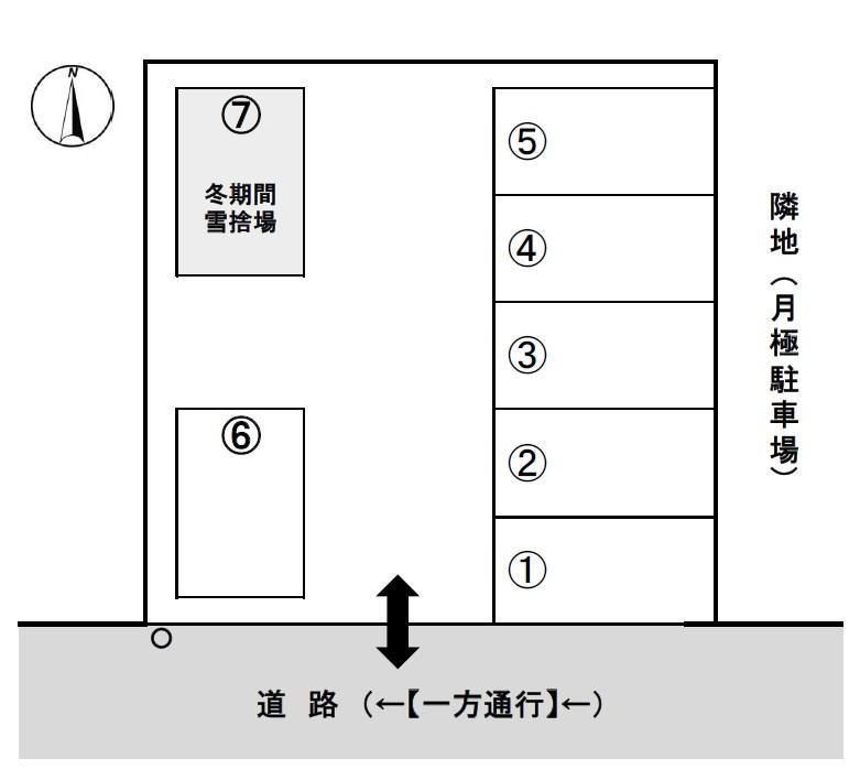 中央一丁目津幡第一駐車場の駐車配置図