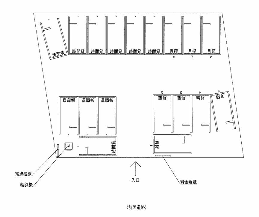 らくだプラザ石原町No.3の駐車配置図