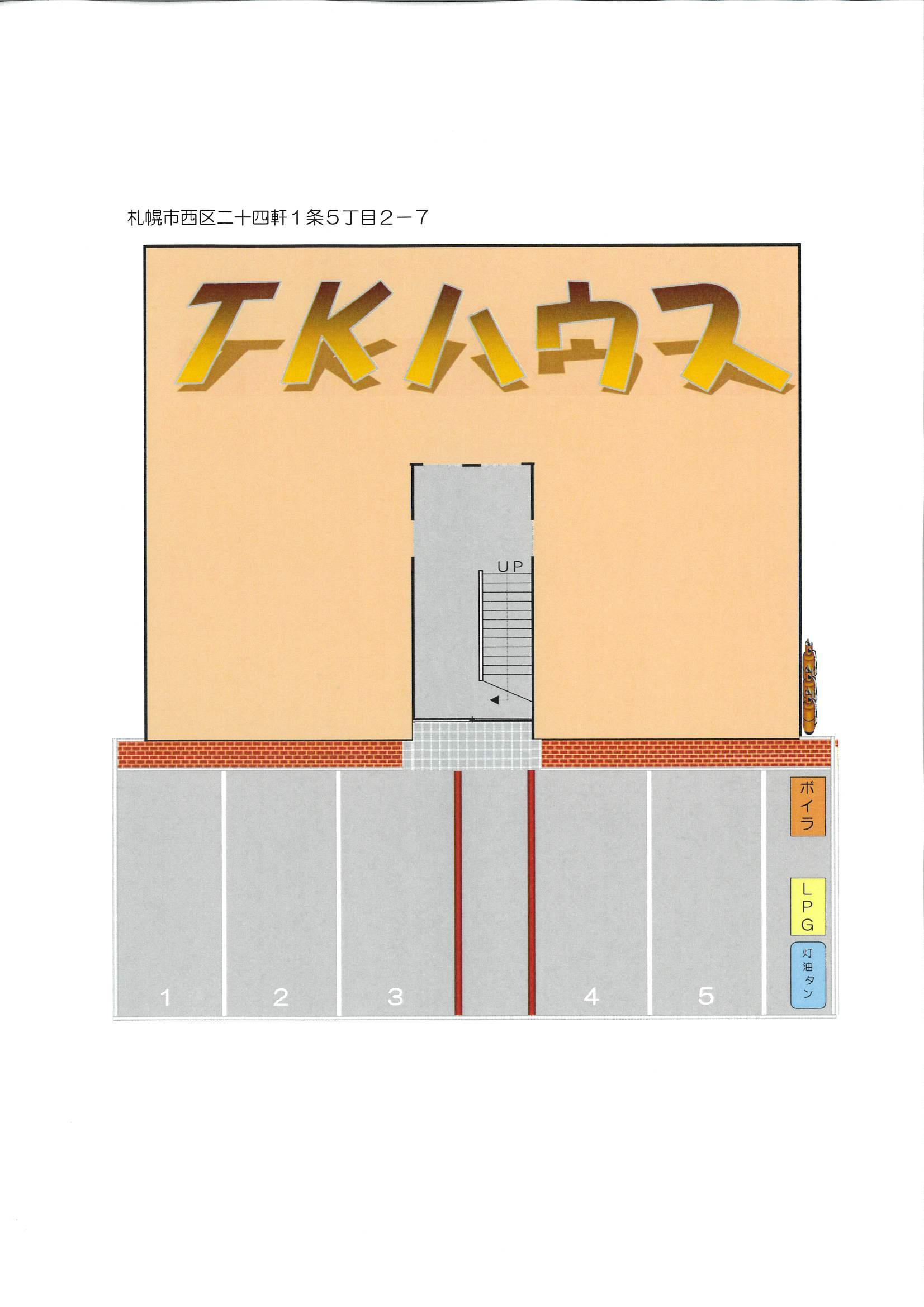 TKハウス 月極駐車場の駐車配置図