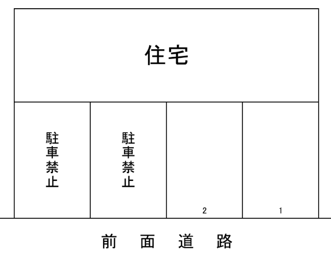 上大利パーキングの駐車配置図