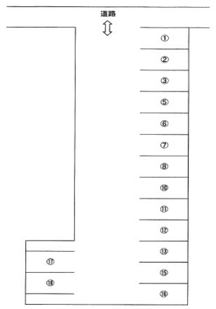YOパーキングの駐車配置図