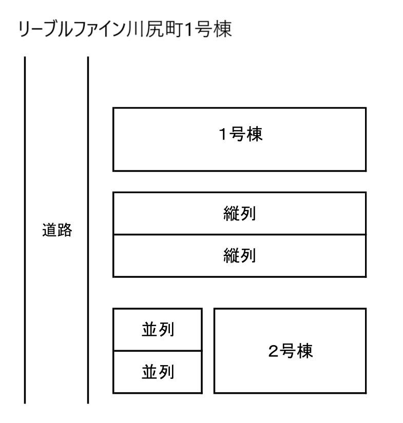 リーブルファイン川尻町1号棟の駐車配置図