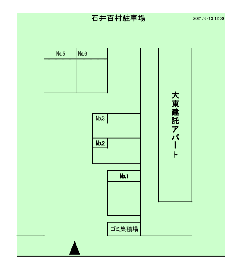 石井百村駐車場の駐車配置図