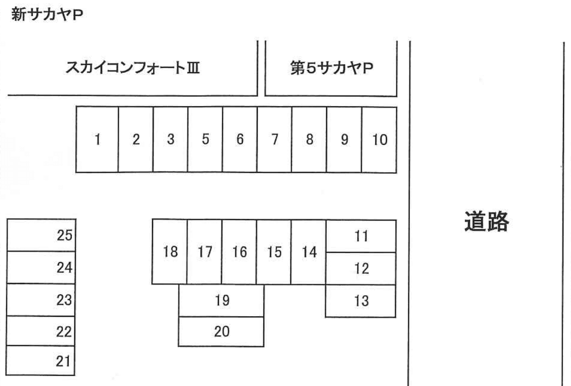 新サカヤPの駐車配置図